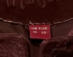 MONSOON Veste droite en daim bordeaux