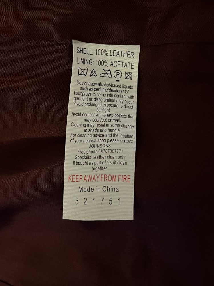 MONSOON Veste droite en daim bordeaux