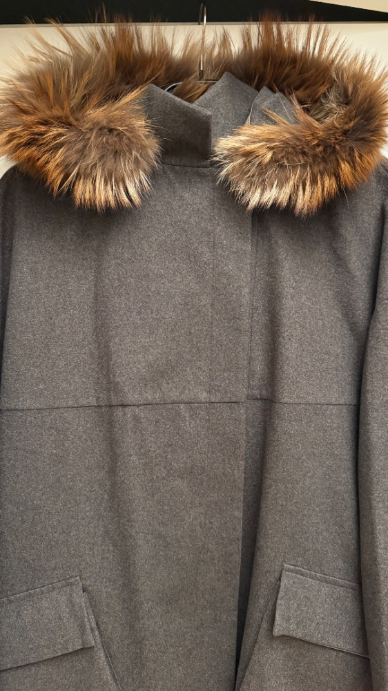 Brunello Cucinelli Kaschmirmantel mit abnehmbarer Kapuze