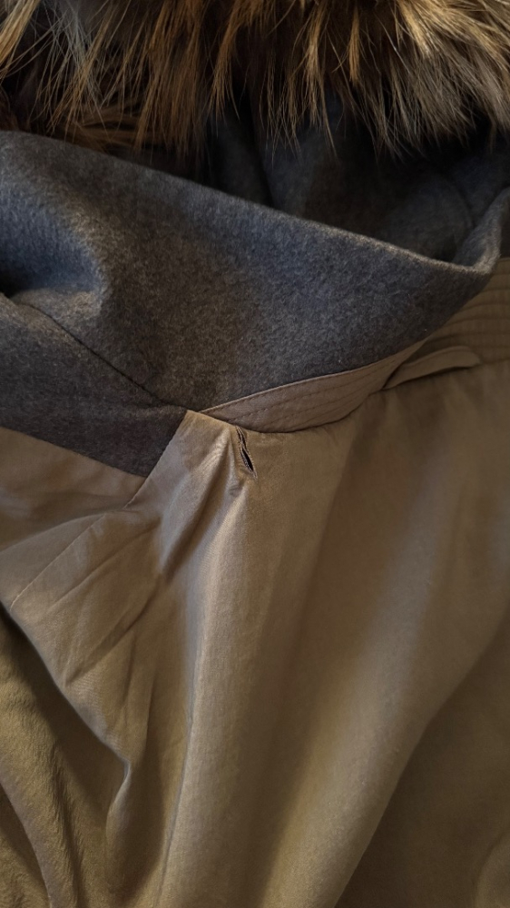 Brunello Cucinelli Kaschmirmantel mit abnehmbarer Kapuze