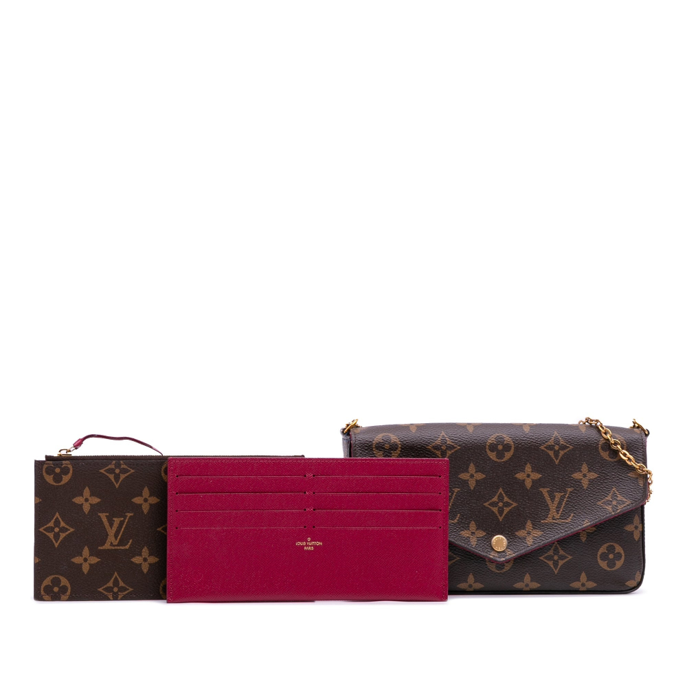 Louis Vuitton Felicie Canvas Pouch Clutch Monogram
