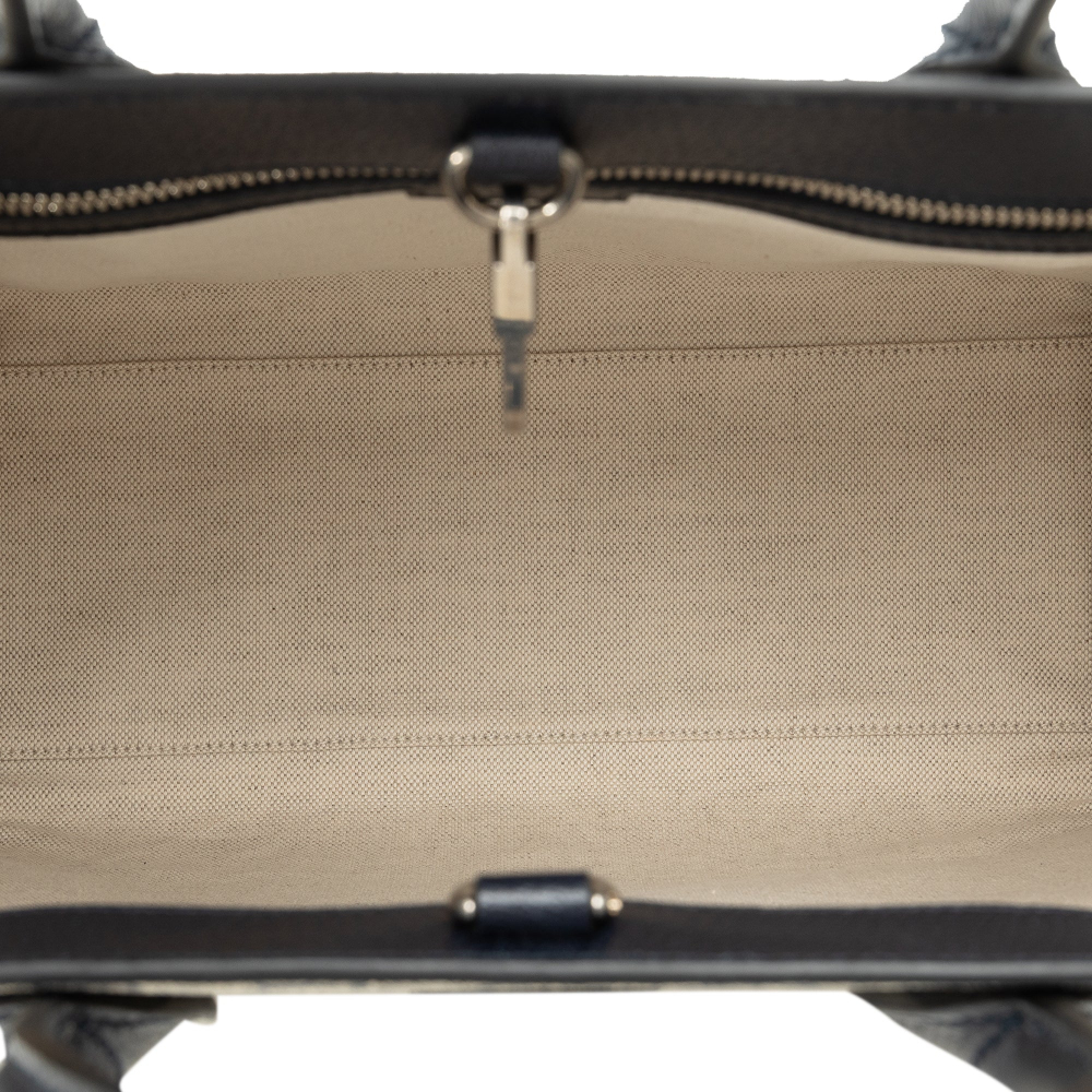 Gucci Interlocking Small Canvas GG Tote Handbag Brown