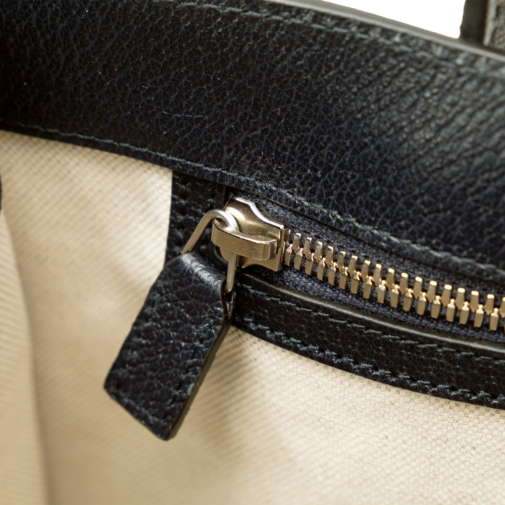 Gucci Interlocking Small Canvas GG Tote Handbag Brown