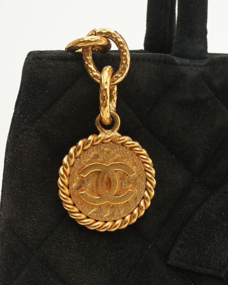 Chanel Suede Medallion Tote Bag