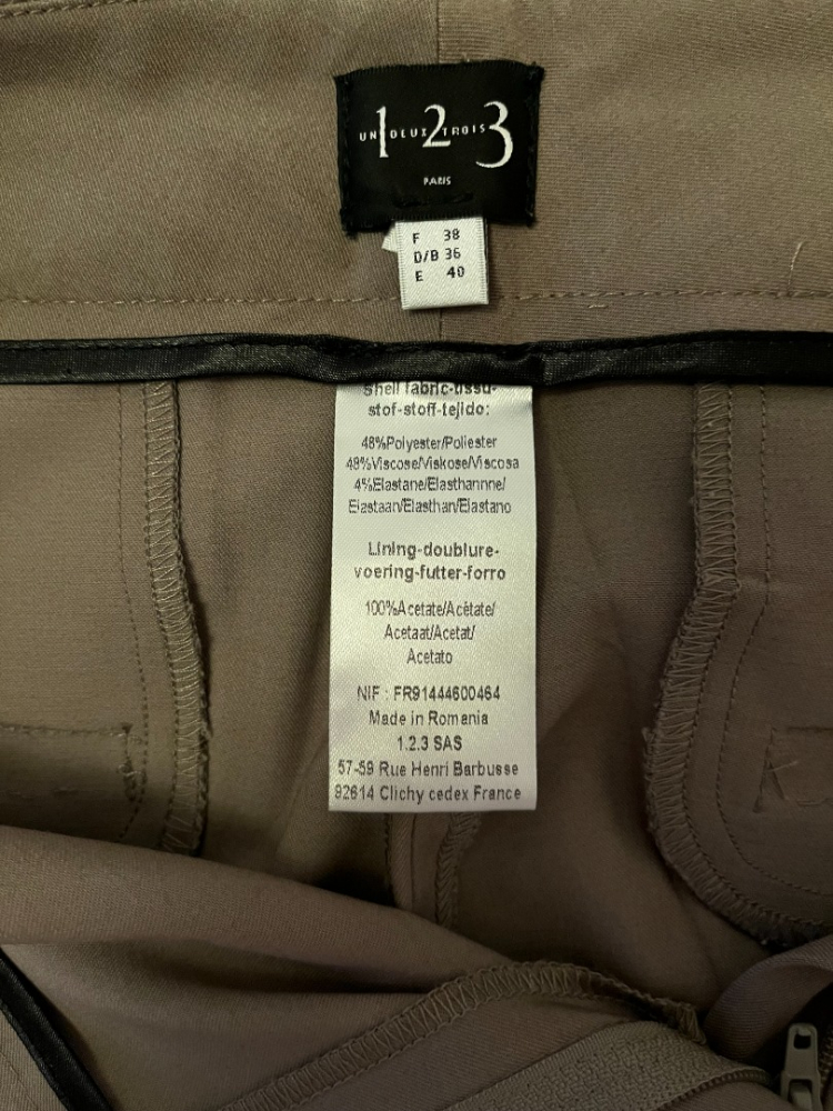 123 Paris Office straight trousers