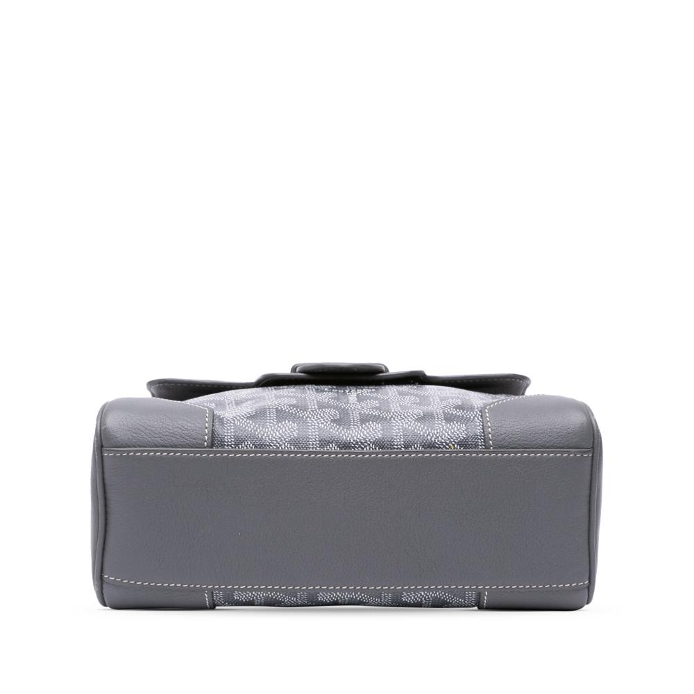 Goyard AB Goyard Gray Coated Canvas Fabric Mini Goyardine Saigon Souple France