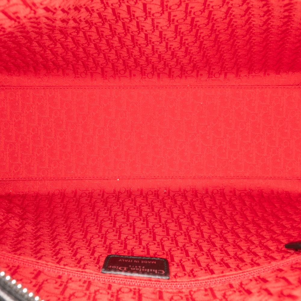 Christian Dior B Dior Black Lambskin Leather Leather Large Lambskin Cannage Lady Dior Italy