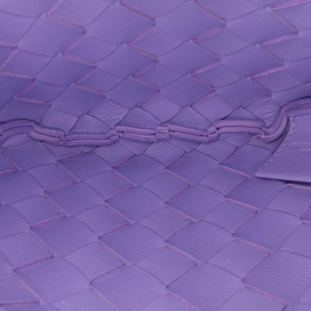 Bottega Veneta Purple Baby Lambskin Intrecciato Sardine Bag Italy