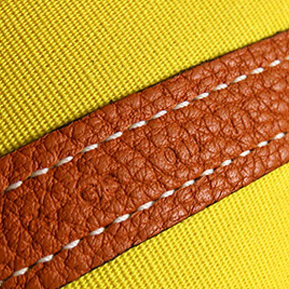 Hermès B Hermès Yellow with Brown Canvas Fabric Toile and Negonda Garden Party 36 France