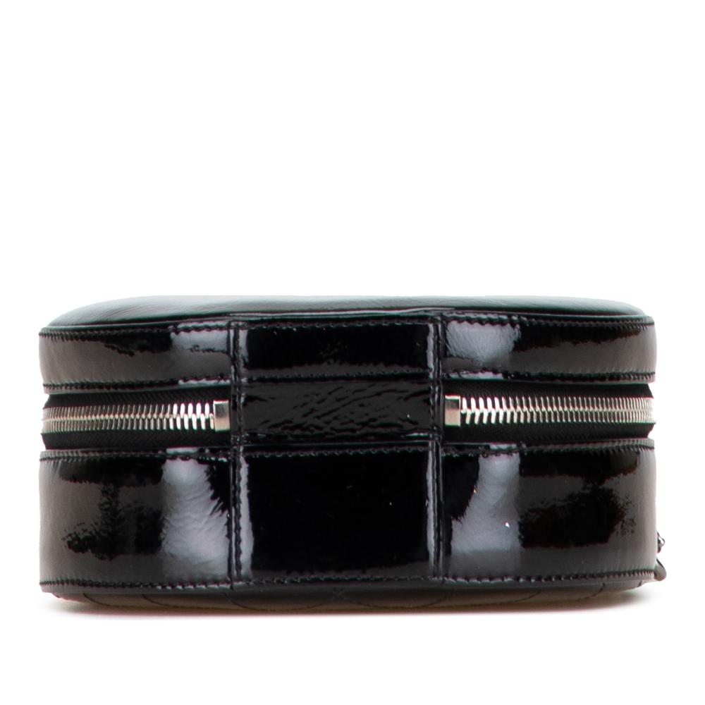 Chanel AB Chanel Black Patent Leather Leather Patent Round As Earth Bag Italy
