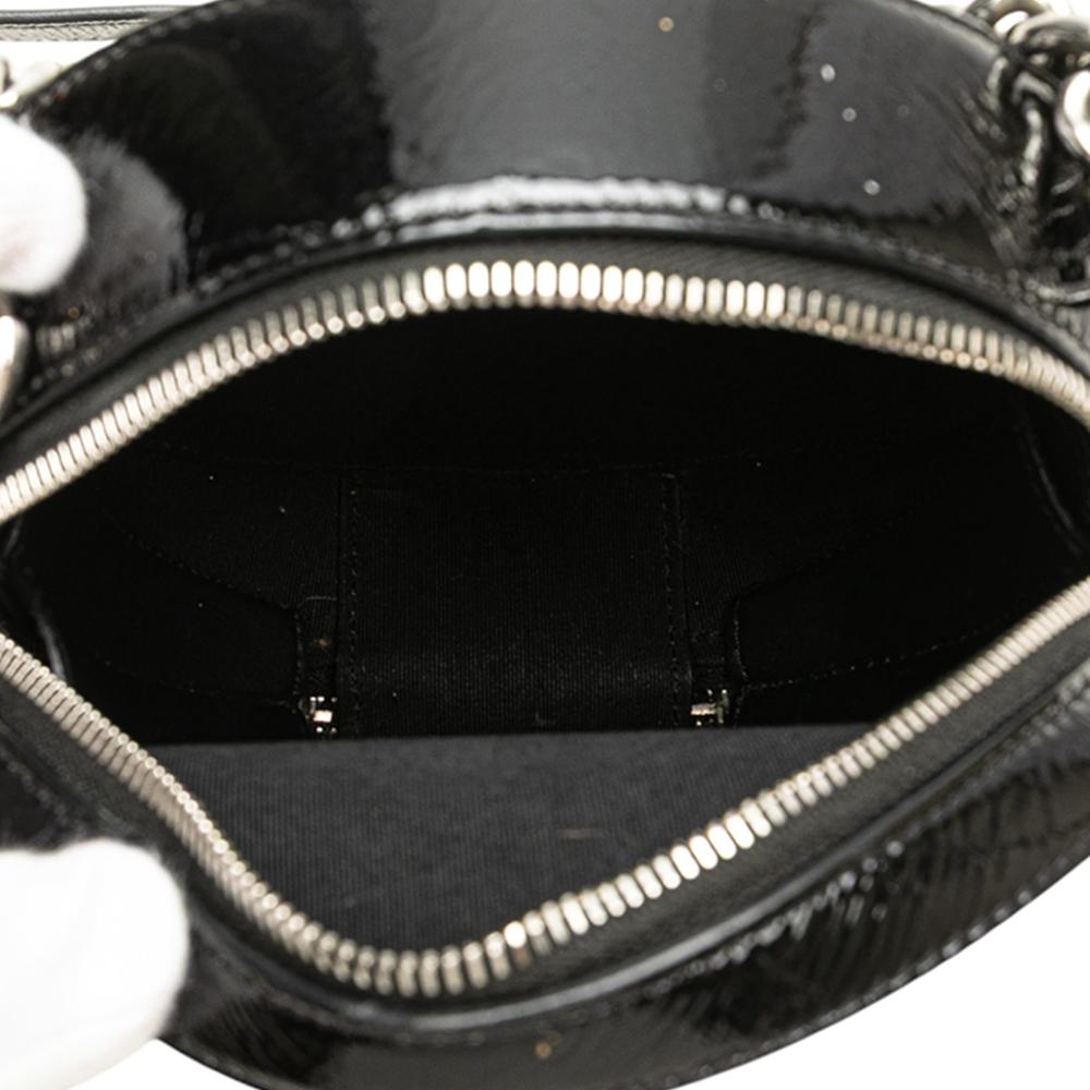 Chanel AB Chanel Black Patent Leather Leather Patent Round As Earth Bag Italy