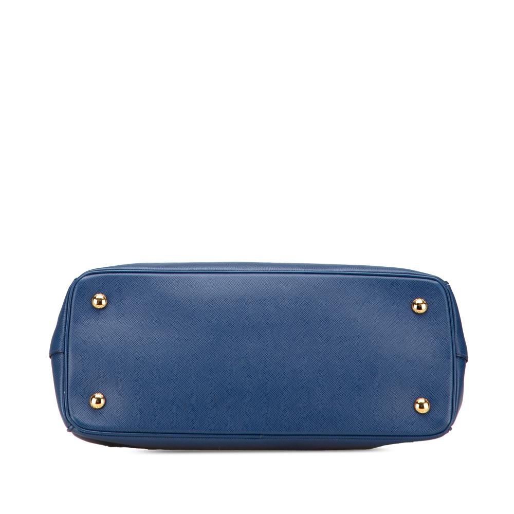 Prada B Prada Blue Saffiano Leather Medium Lux Galleria Satchel Italy