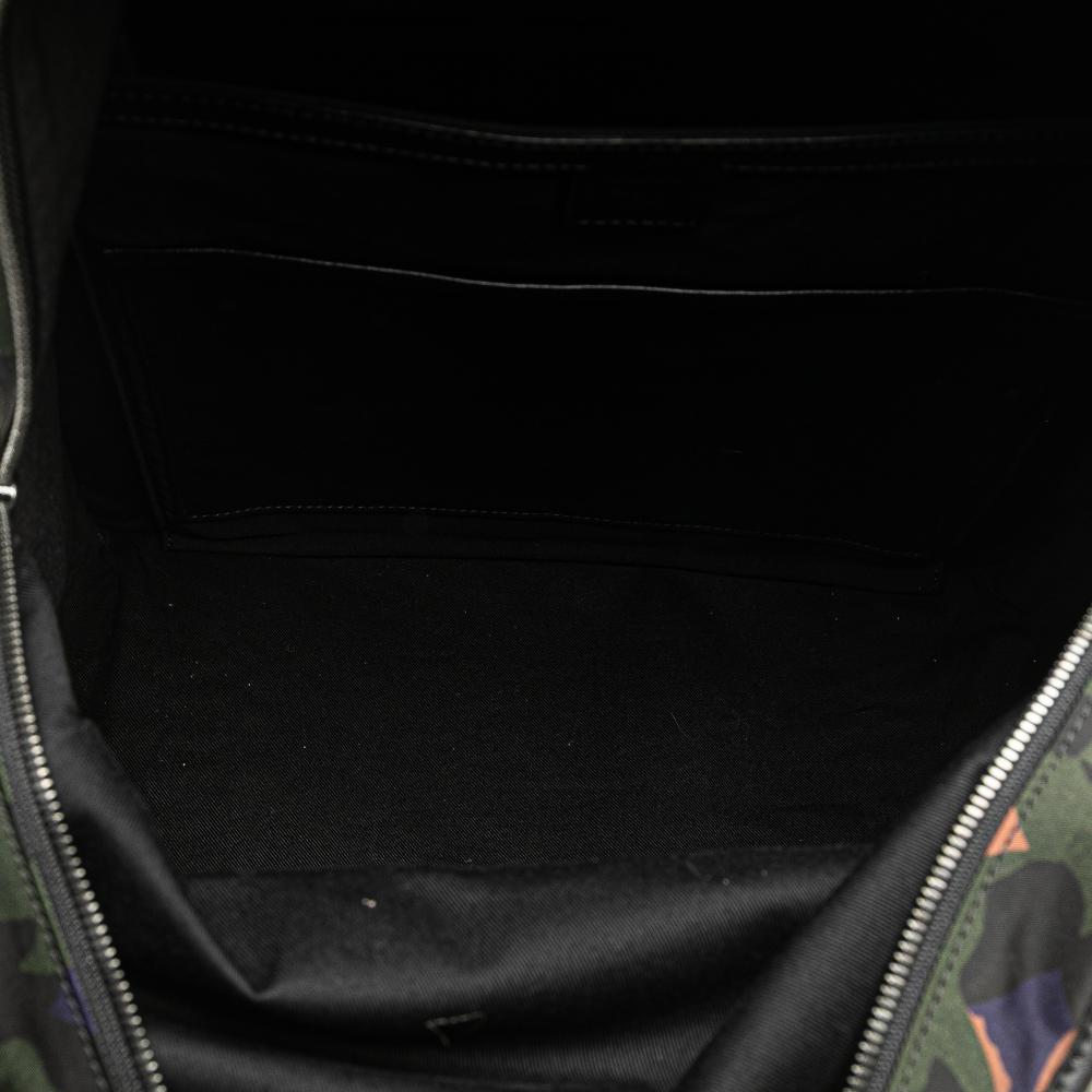 MCM B MCM Green Dark Green Nylon Fabric Camo Munich Lion Dieter Backpack Korea, South