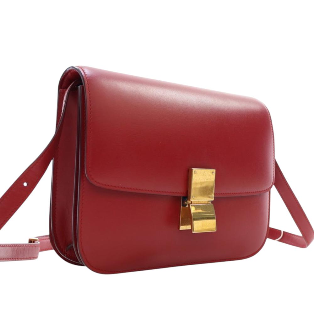 Celine B Celine Red Calf Leather Medium skin Classic Box Italy
