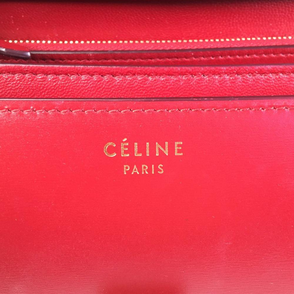 Celine B Celine Red Calf Leather Medium skin Classic Box Italy