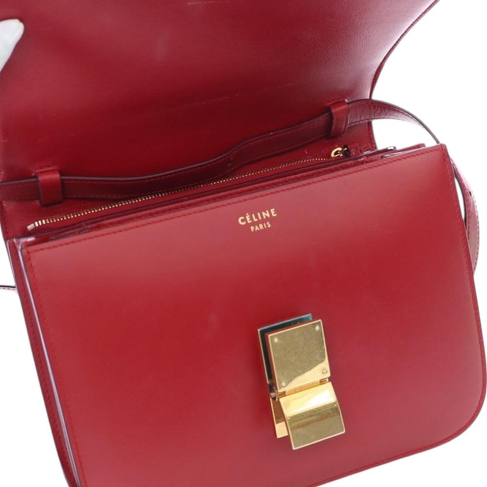 Celine B Celine Red Calf Leather Medium skin Classic Box Italy