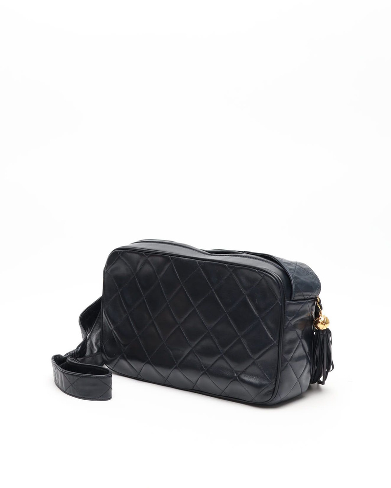Chanel Large CC Quilted Camera Fringe Bag