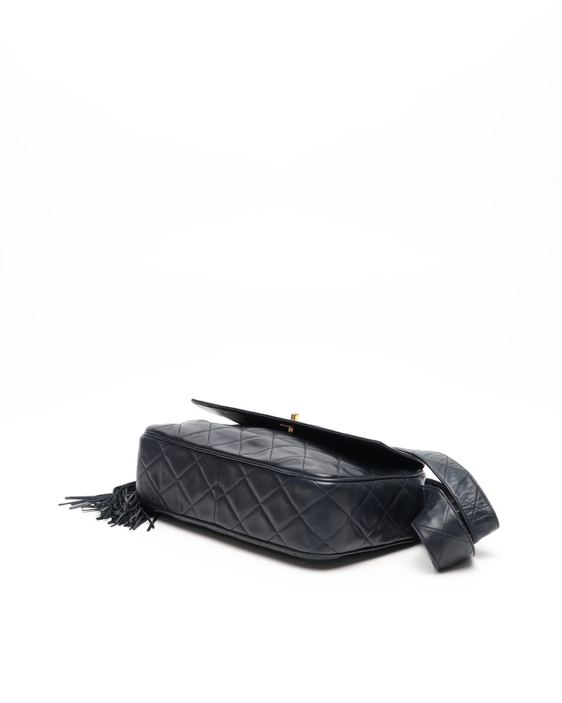 Chanel Large CC Quilted Camera Fringe Bag