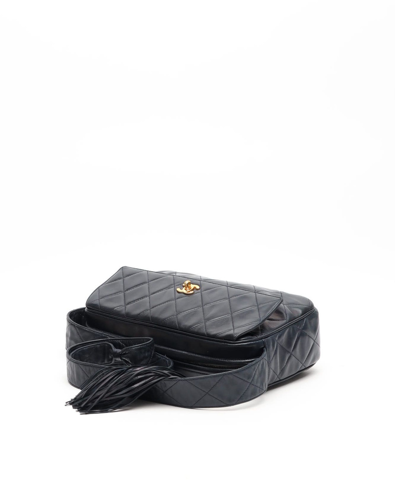 Chanel Large CC Quilted Camera Fringe Bag