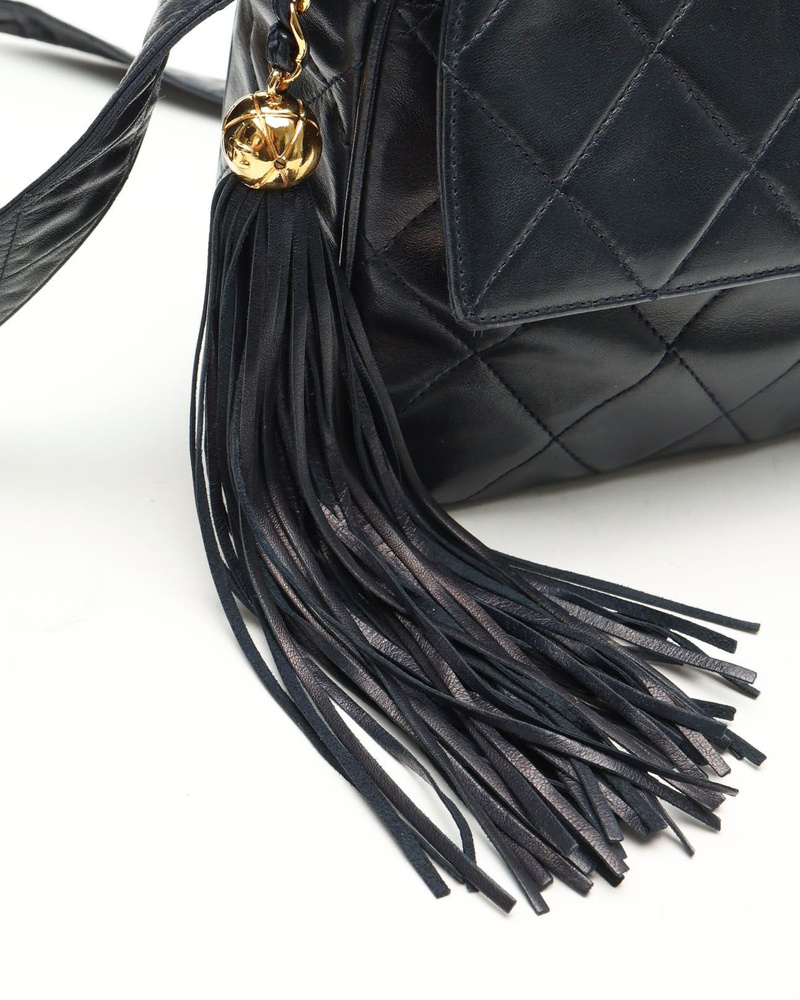 Chanel Large CC Quilted Camera Fringe Bag