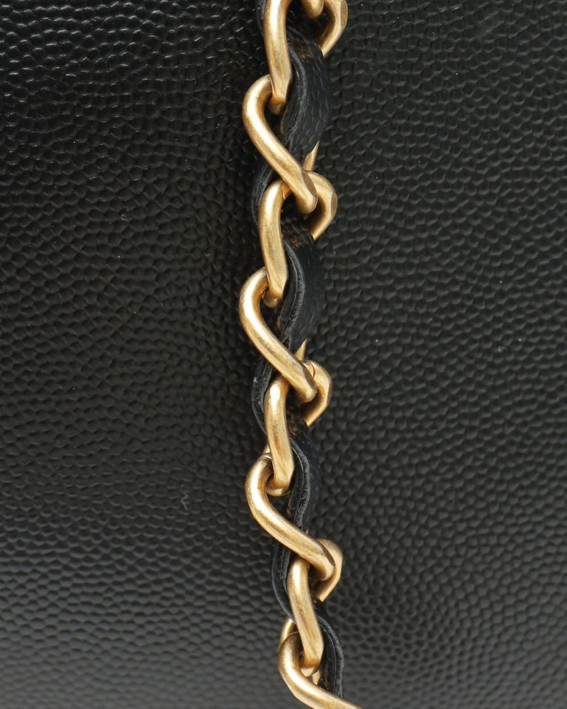 Chanel Caviar Studded Deauville PM Tote Bag