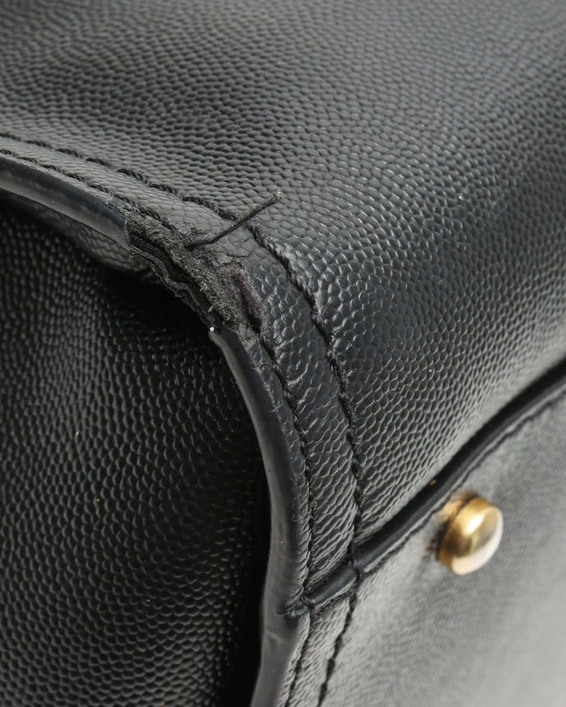 Chanel Caviar Studded Deauville PM Tote Bag