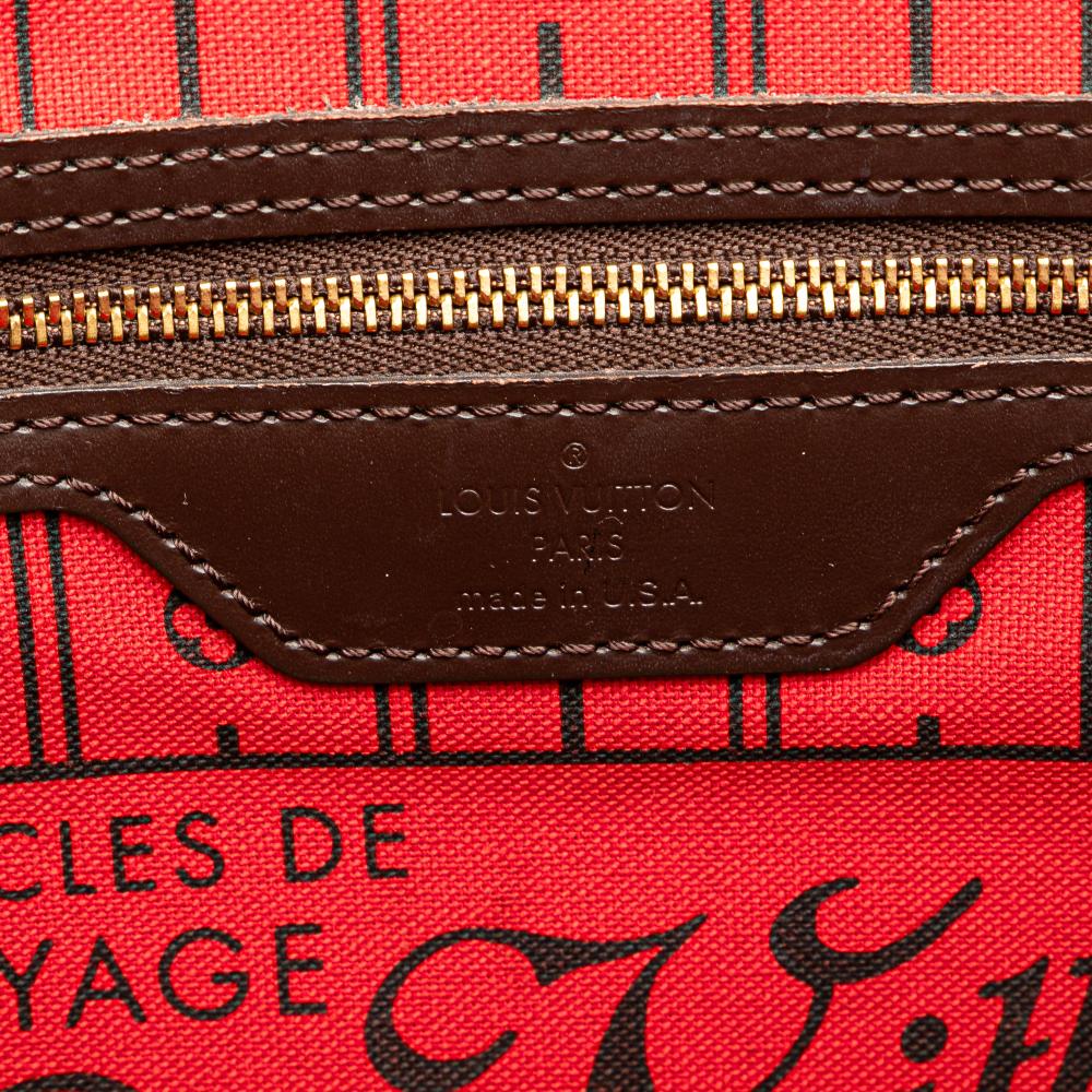 Louis Vuitton B Louis Vuitton Brown Damier Canvas Canvas Damier Ebene Neverfull PM United States