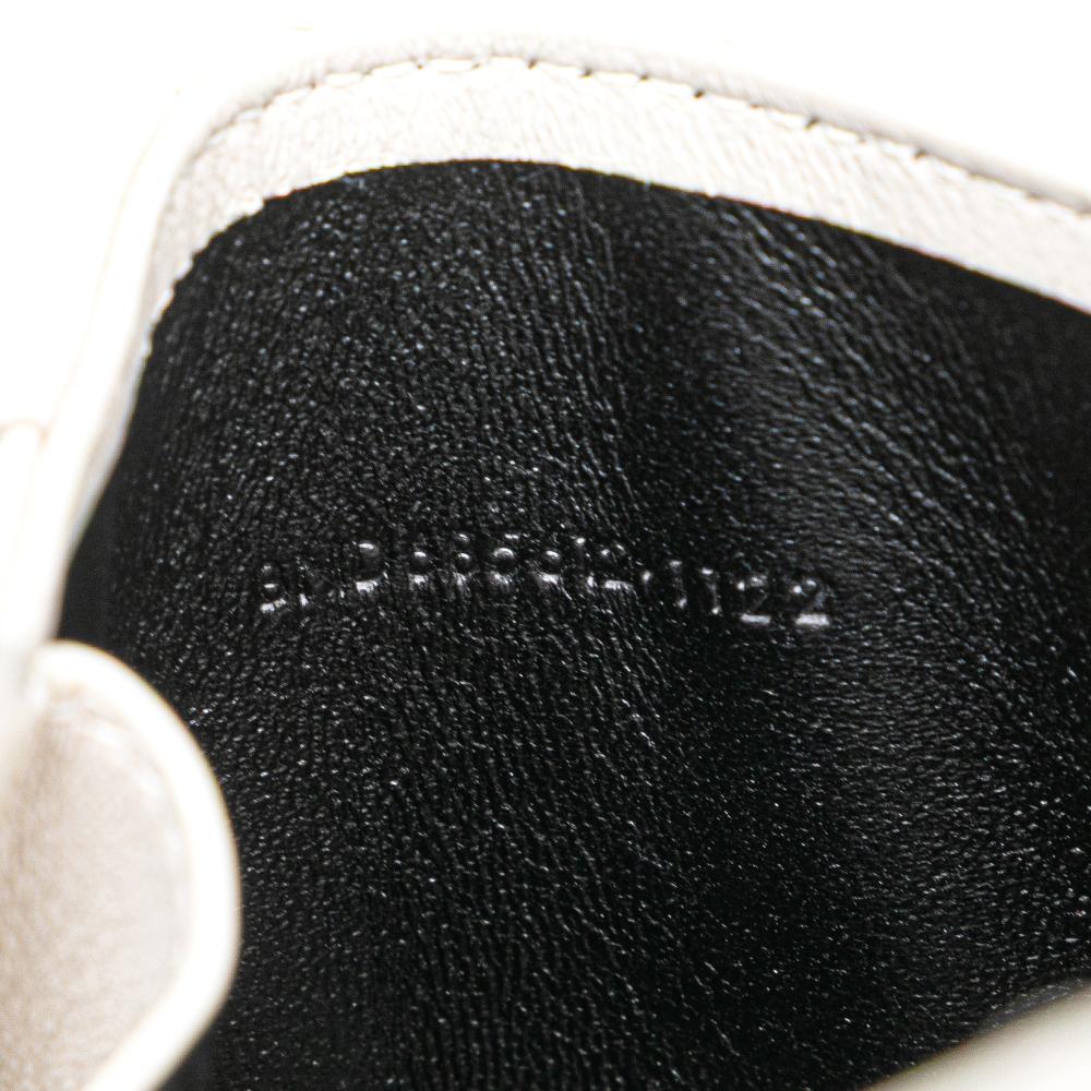 Saint Laurent AB Saint Laurent White Lambskin Leather Leather Micro Quilted Lambskin Monogram Gaby Crossbody Italy