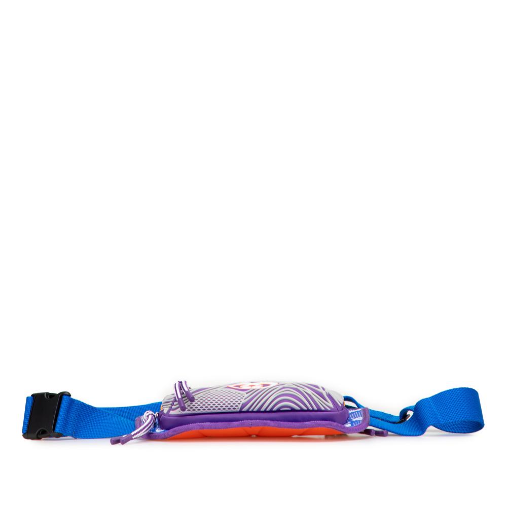 Gucci AB Gucci Blue Nylon Fabric GG and Rubber Belt Bag Italy