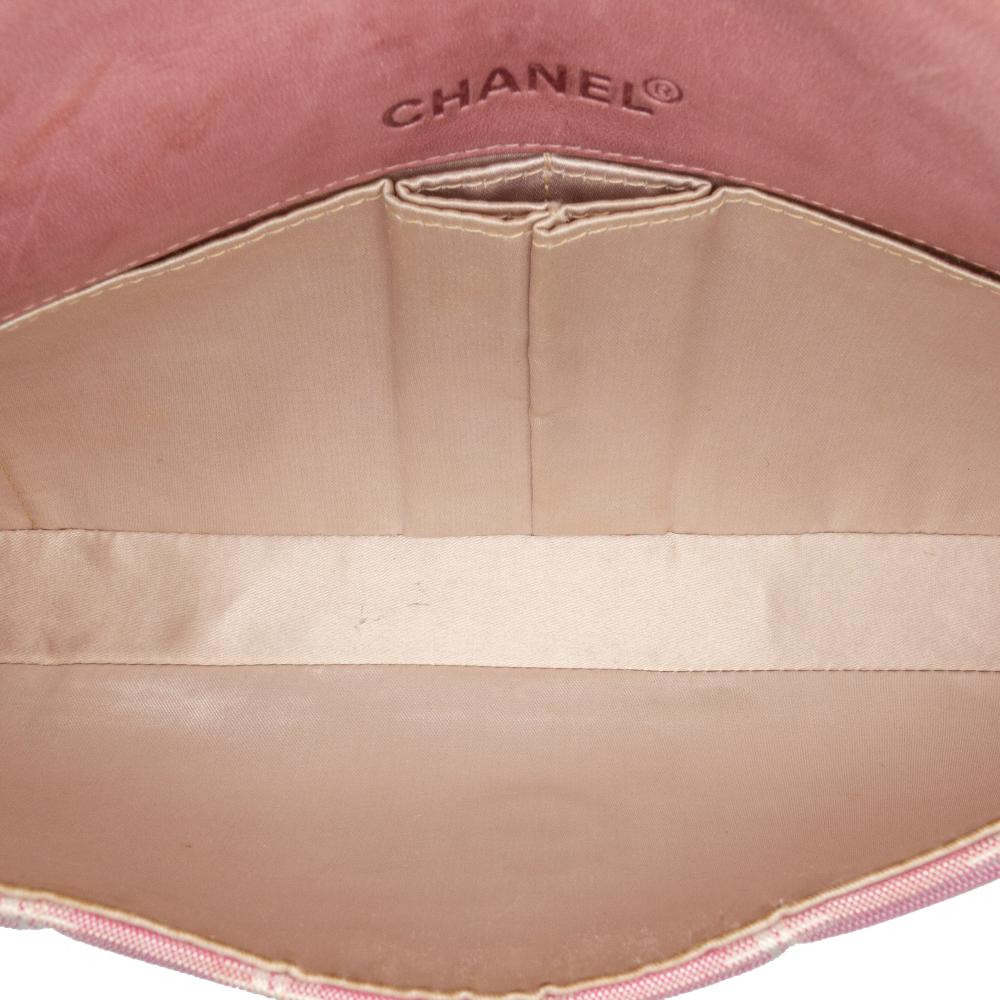 Chanel B Chanel Pink Nylon Fabric New Travel Line East West Flap France