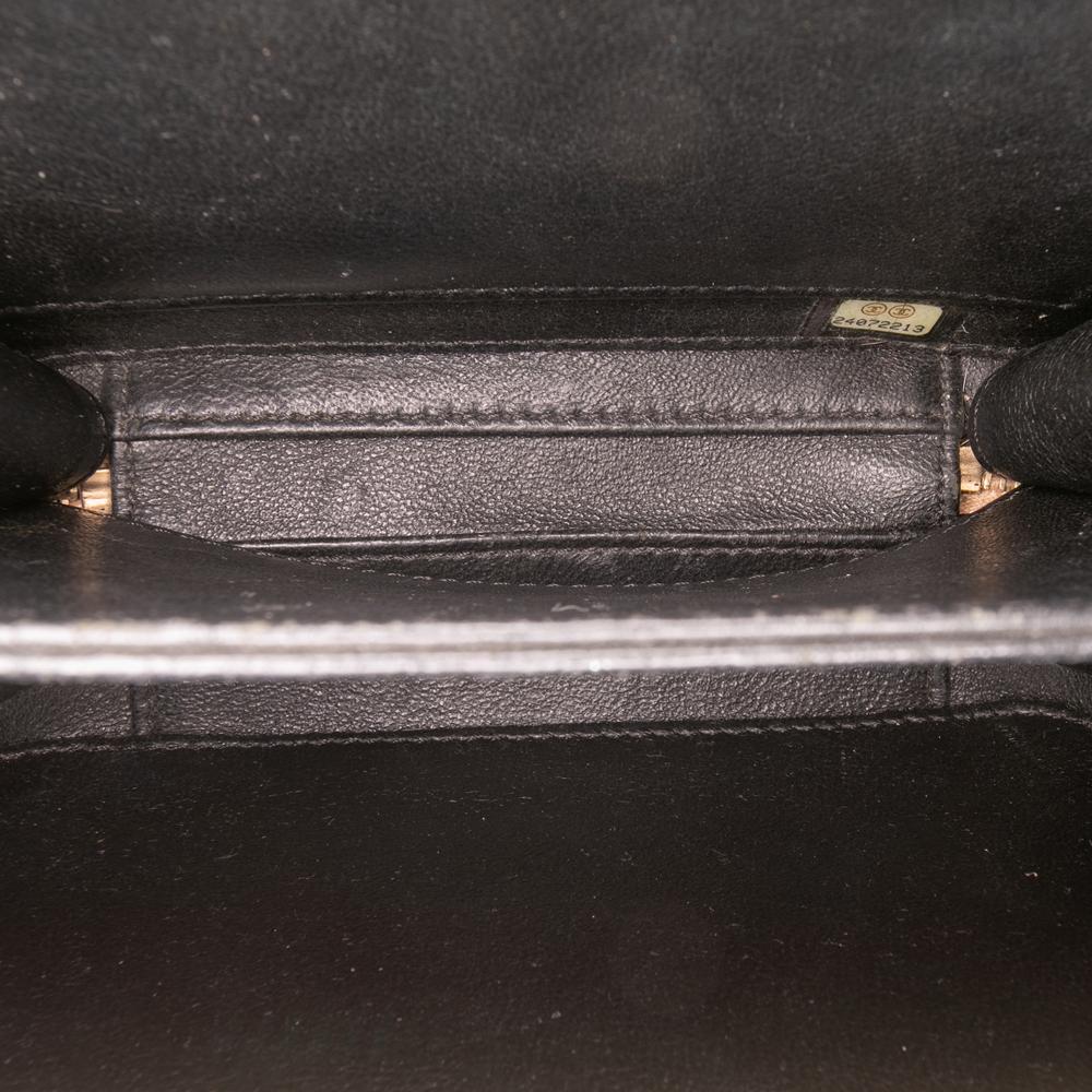 Chanel B Chanel Brown Nude with Black Caviar Leather Leather Small Caviar CC Filigree Vanity Case Italy