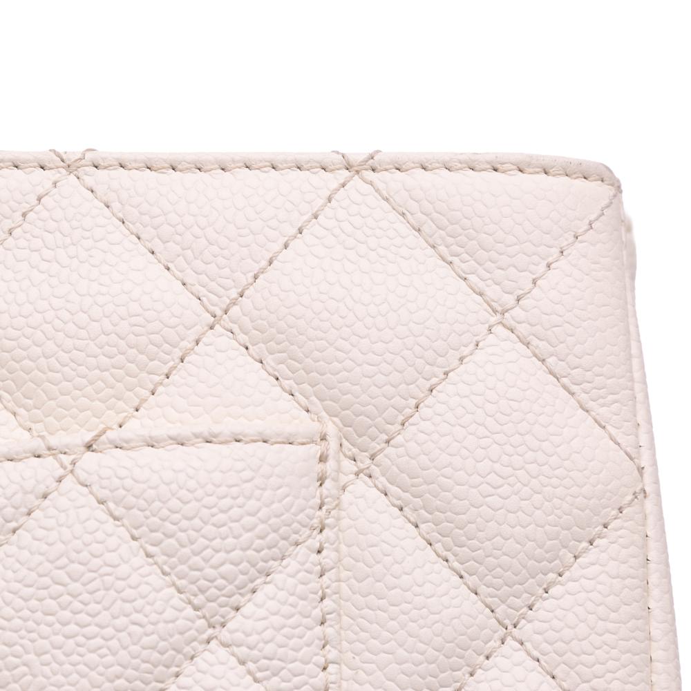 Chanel B Chanel White Ivory Caviar Leather Leather Caviar Grand Shopping Tote XL Italy