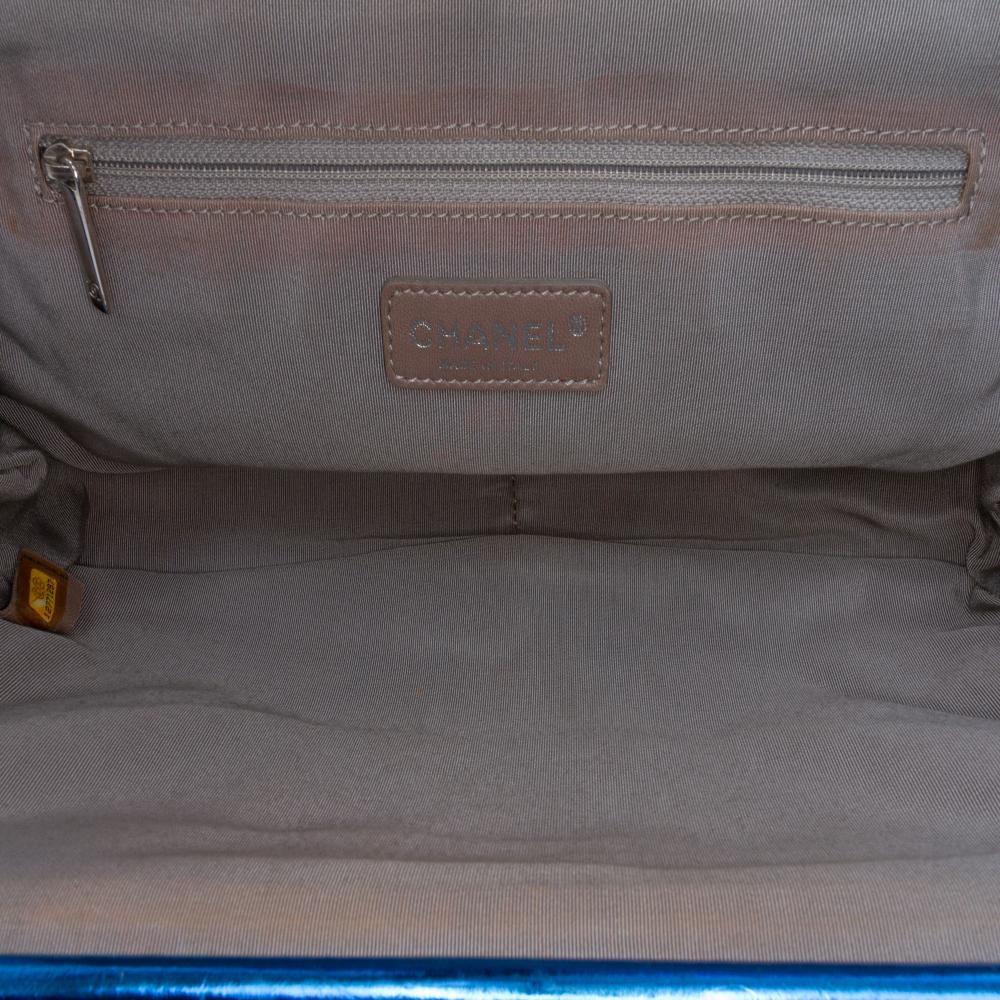 Chanel B Chanel Multi Calf Leather Multicolor Quilted Metallic skin Modern Chain Flap Frame Bag Italy