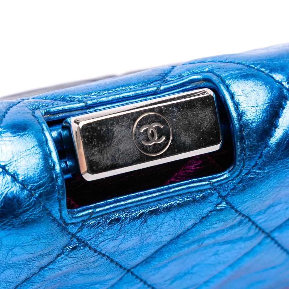 Chanel B Chanel Multi Calf Leather Multicolor Quilted Metallic skin Modern Chain Flap Frame Bag Italy