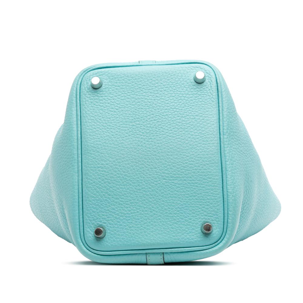 Hermès B Hermès Blue Aqua Calf Leather Clemence Picotin Lock 18 France