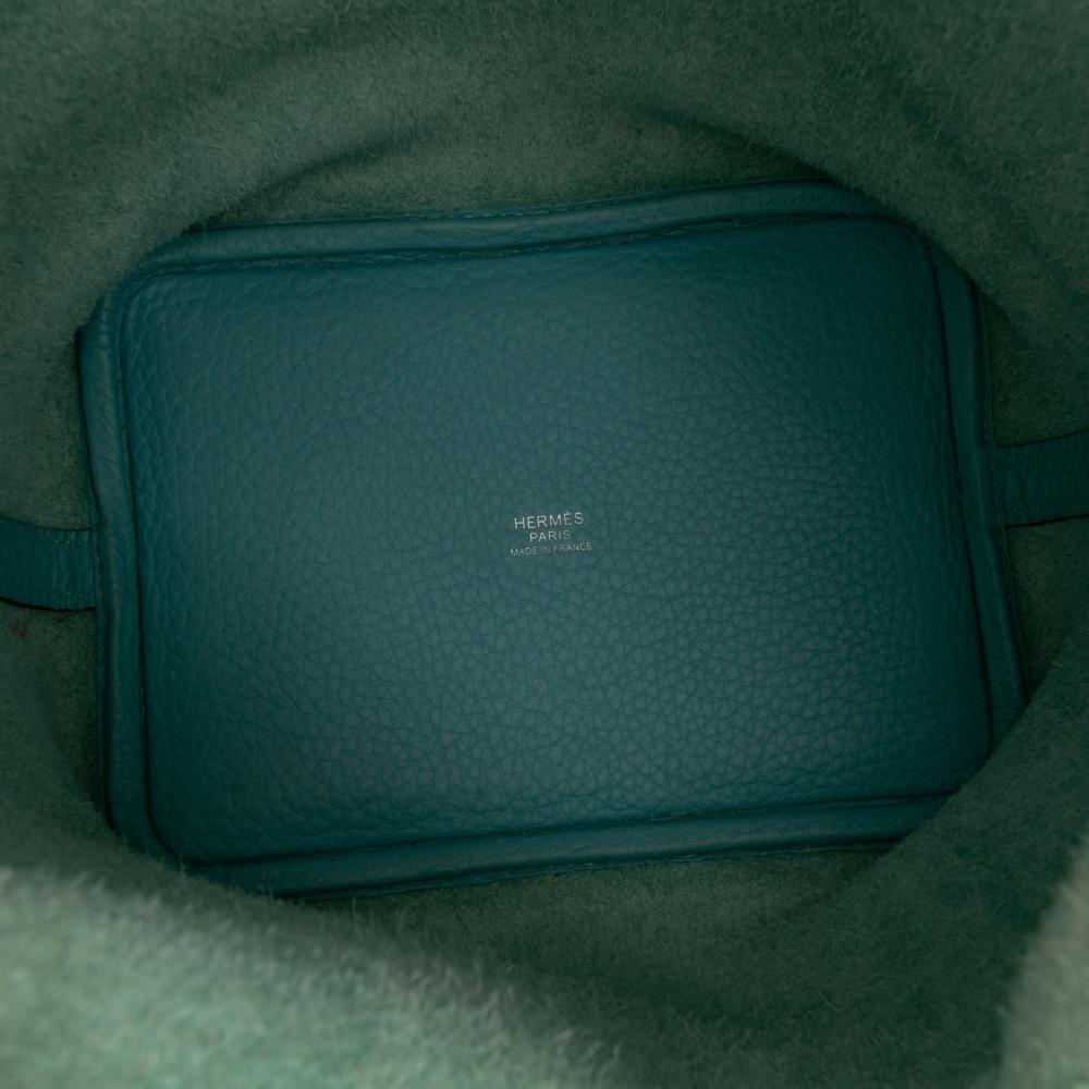 Hermès B Hermès Blue Aqua Calf Leather Clemence Picotin Lock 18 France