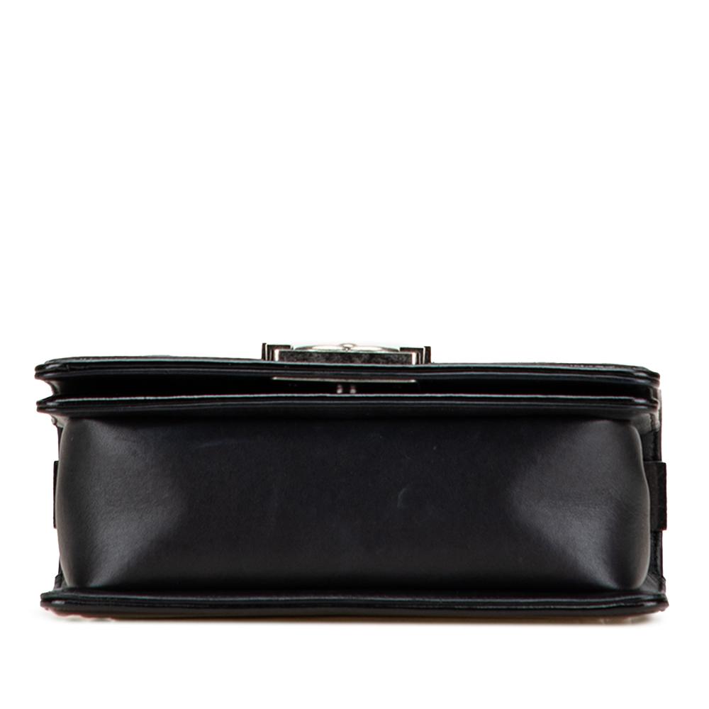 Chanel B Chanel Black Patent Leather Leather Small Quilted Patent Boy Flap Italy