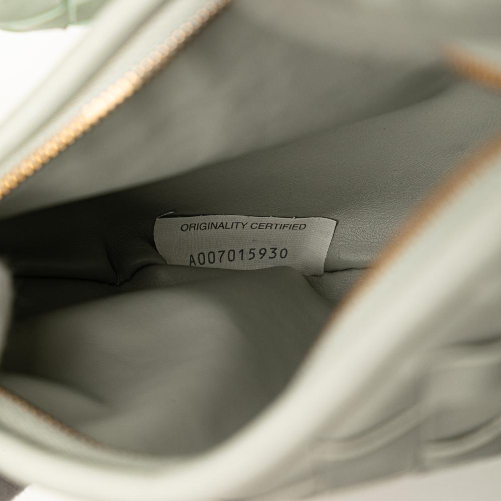 Bottega Veneta Gray Small Bicolor Lambskin Intrecciato Gemelli Bag Italy