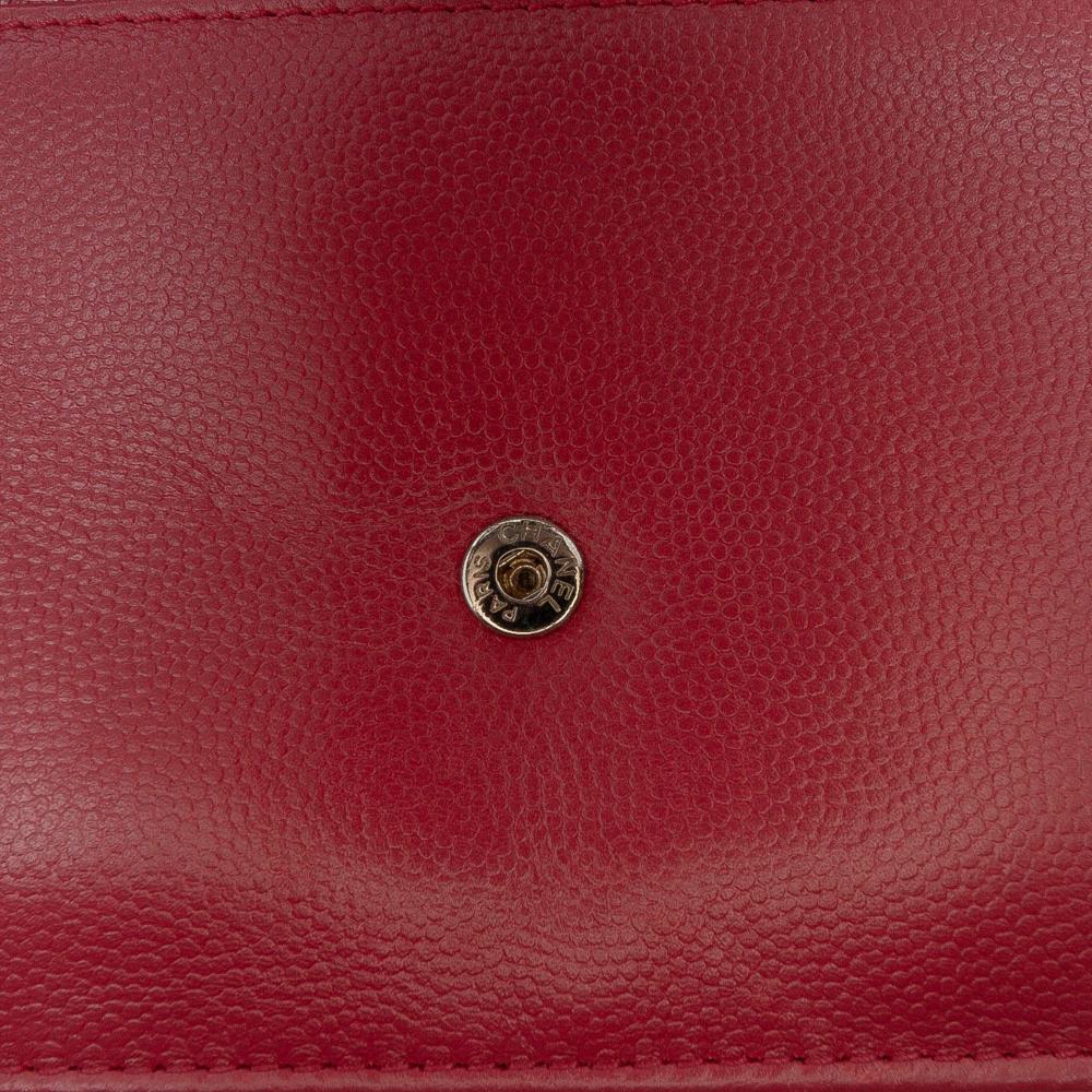 Chanel B Chanel Red Caviar Leather Leather CC Caviar Sevruga Wallet On Chain Italy