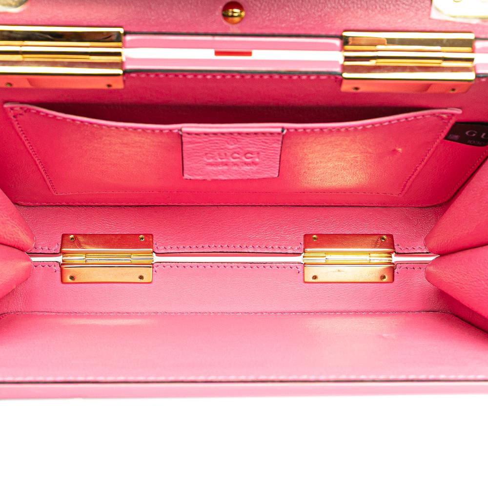 Gucci AB Gucci Pink Acrylic Plastic Mini Sylvie 1969 Top Handle Bag Italy