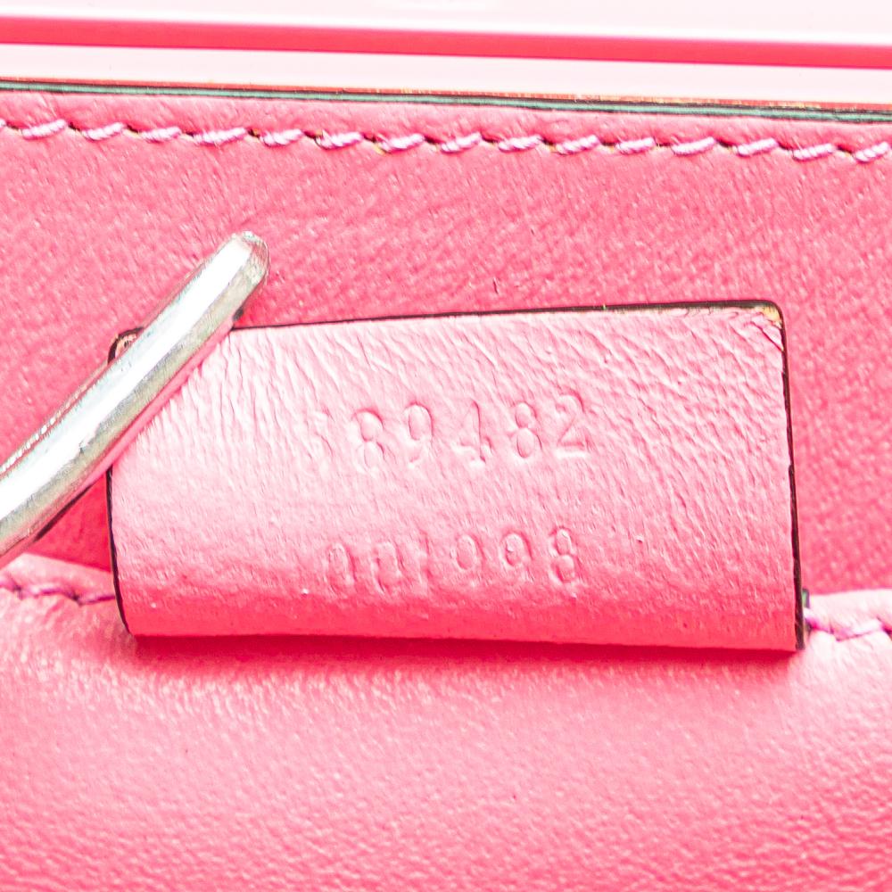 Gucci AB Gucci Pink Acrylic Plastic Mini Sylvie 1969 Top Handle Bag Italy