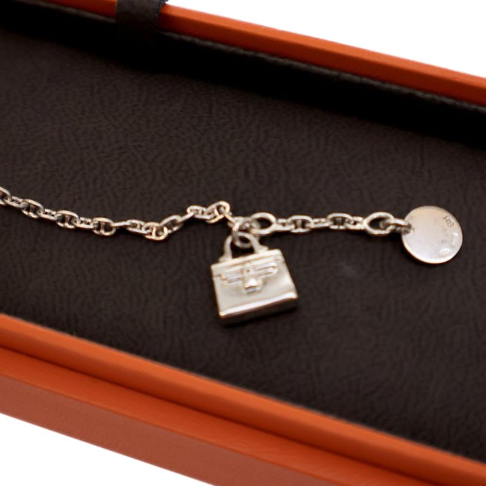 Hermès AB Hermès Silver SV925 / Sterling Silver Metal Sterling Silver Amulettes Kelly Bracelet Italy
