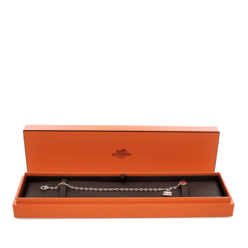 Hermès AB Hermès Silver SV925 / Sterling Silver Metal Sterling Silver Amulettes Kelly Bracelet Italy