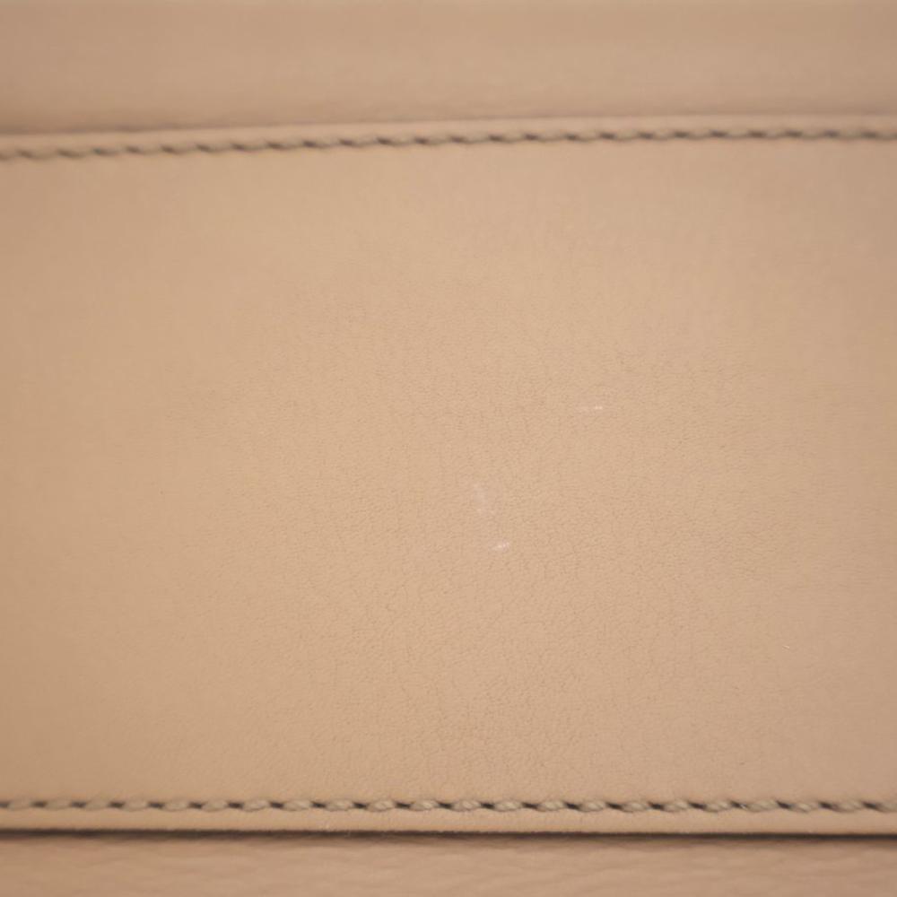 Fendi B Fendi Brown Beige Calf Leather Medium Peekaboo Iconic Satchel Italy