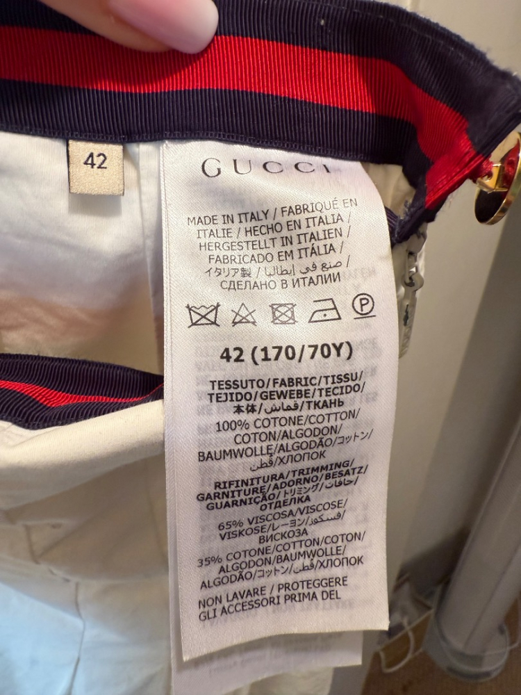 Gucci Jupe en coton plis devant et derrière