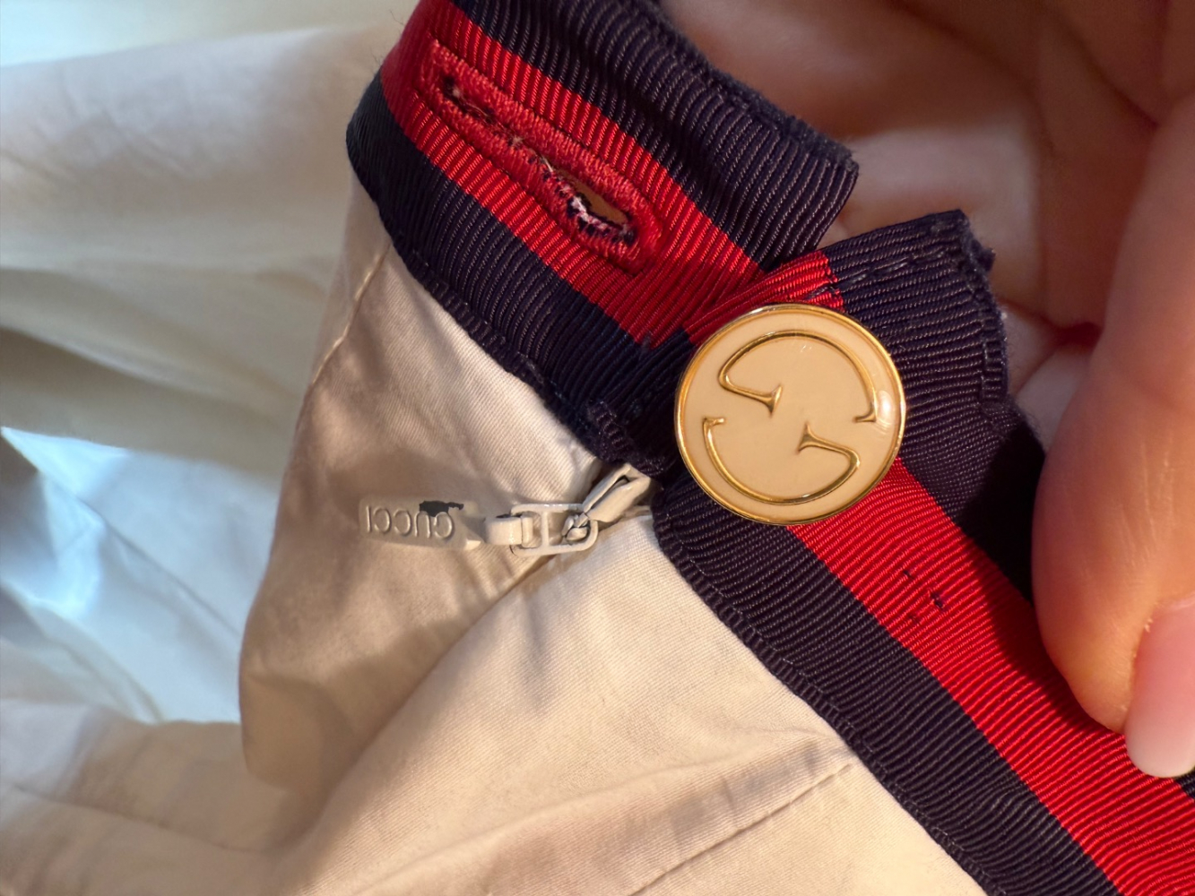 Gucci Jupe en coton plis devant et derrière