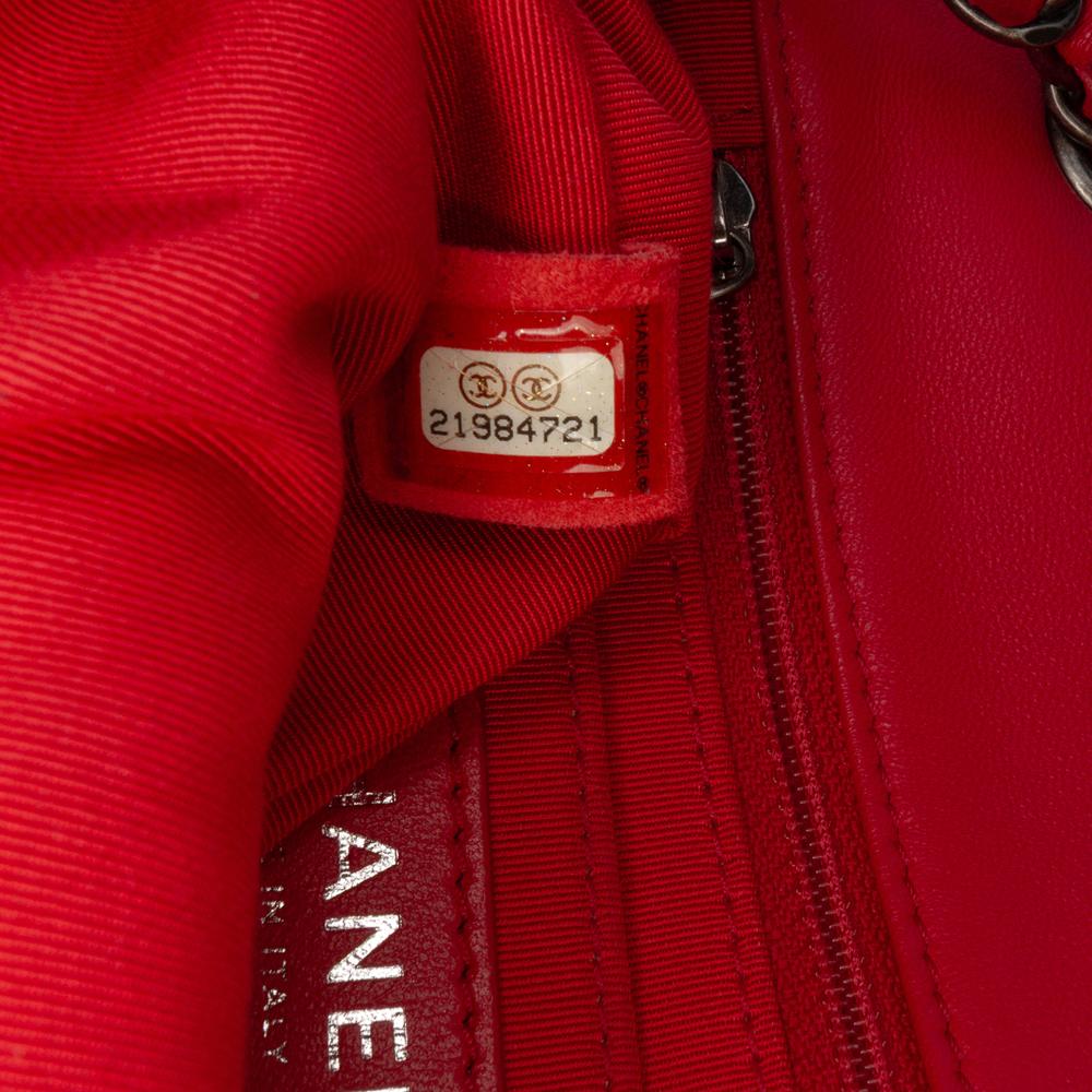 Chanel B Chanel Red Lambskin Leather Leather Paris Seoul Mini Crochet Lambskin Flap Italy