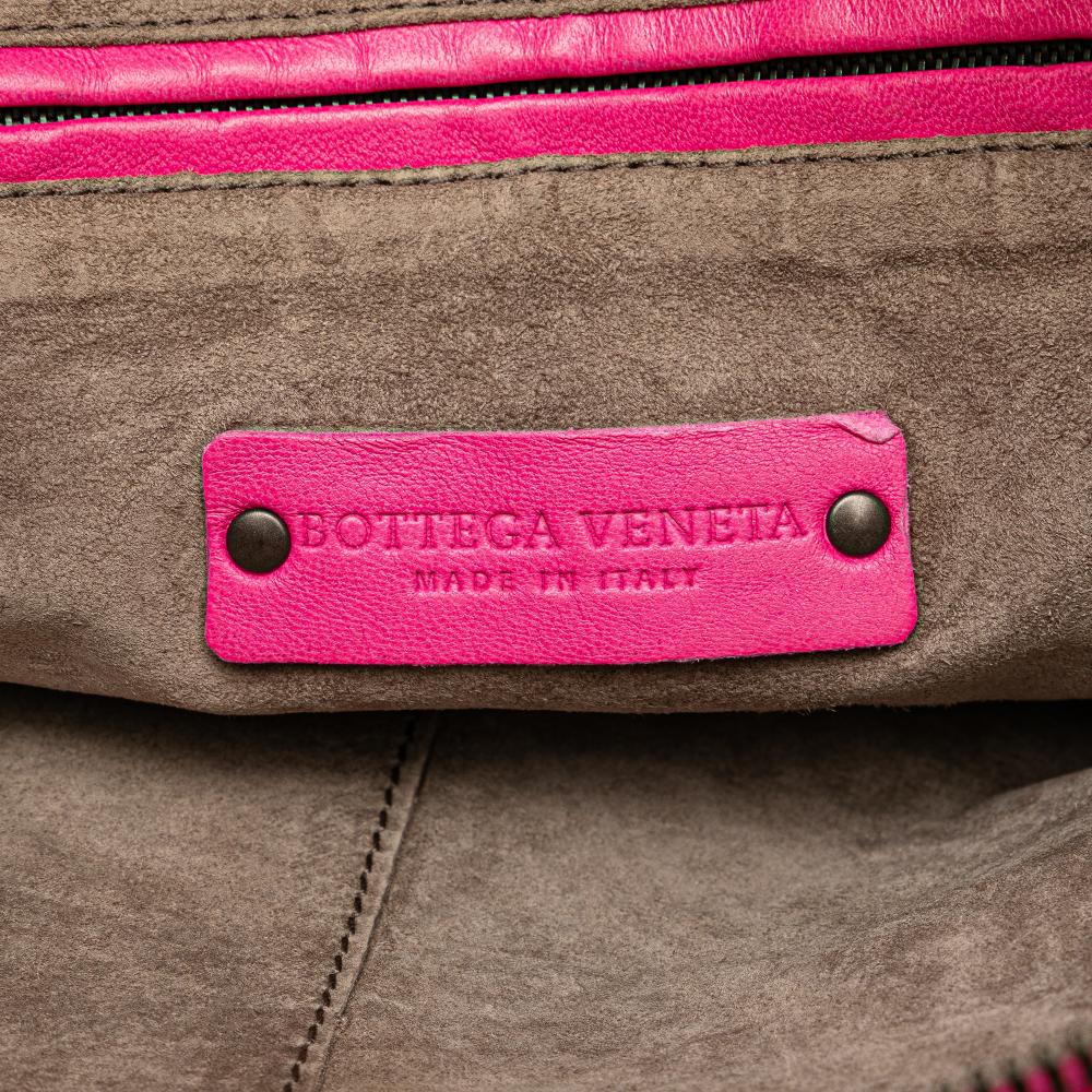 Bottega Veneta B Bottega Veneta Pink Hot Pink Nappa Leather Leather Nappa Intrecciato Nodini Crossbody Italy
