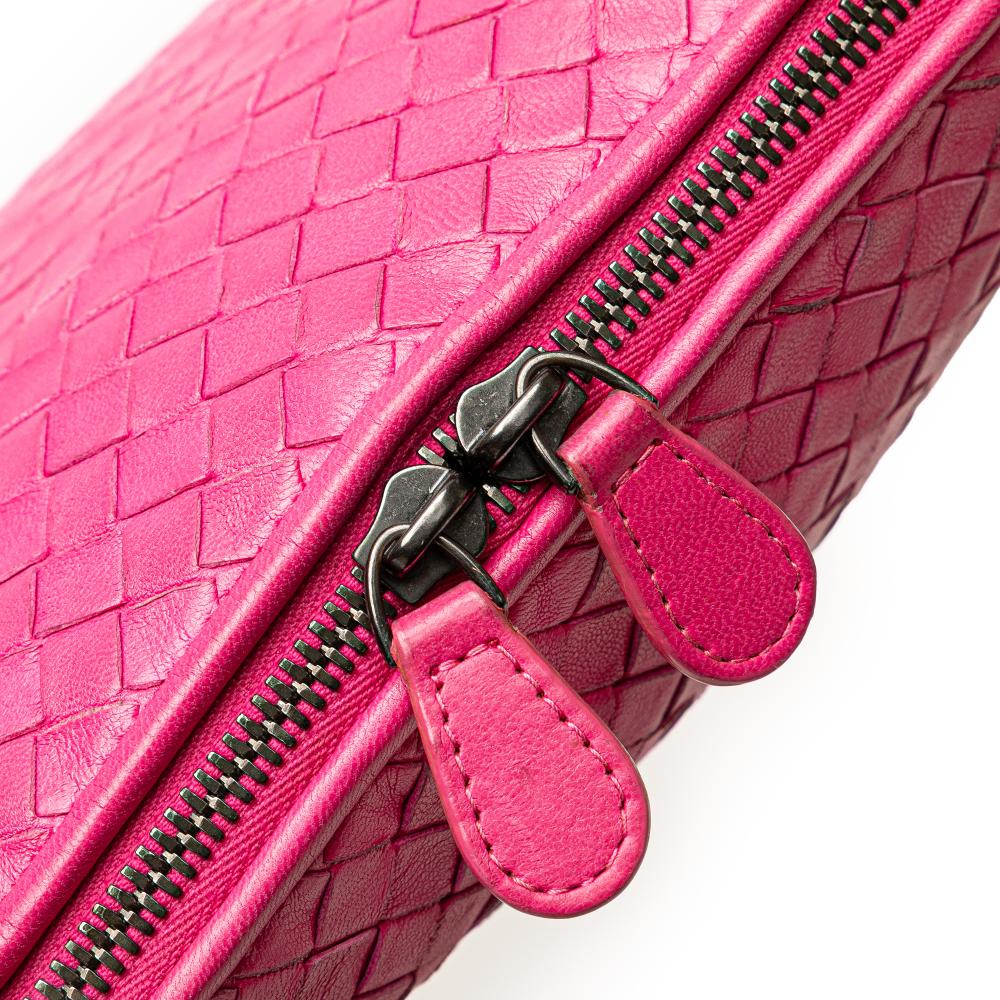 Bottega Veneta B Bottega Veneta Pink Hot Pink Nappa Leather Leather Nappa Intrecciato Nodini Crossbody Italy