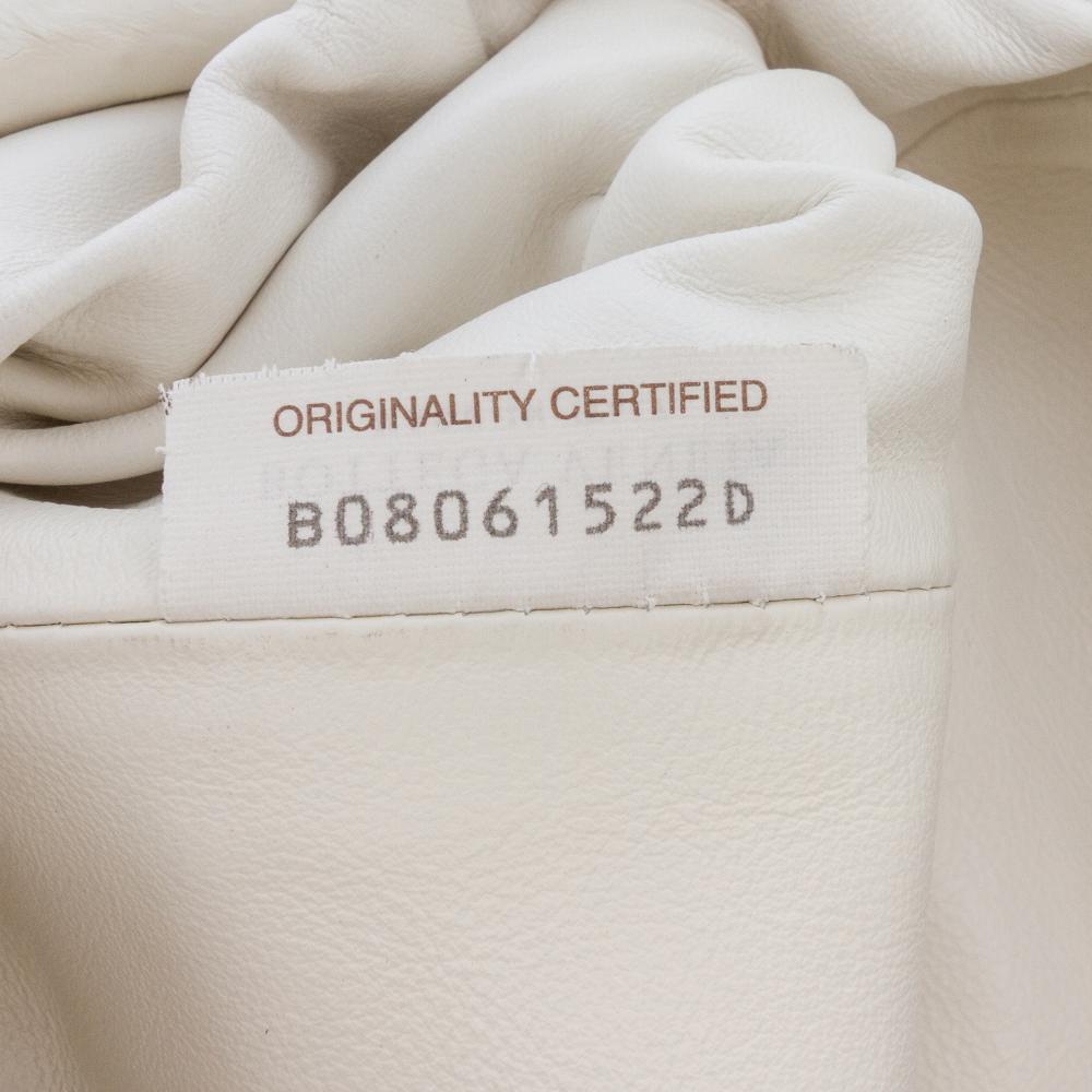 Bottega Veneta AB Bottega Veneta White Off White Lambskin Leather Leather Lambskin The Mini Pouch Crossbody Italy